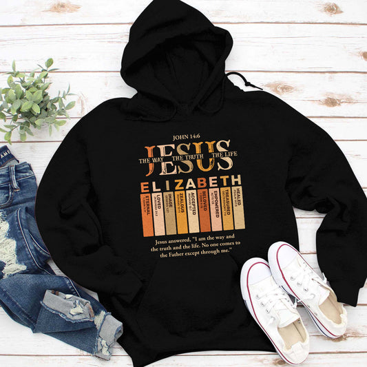 Jesus The Way The Truth The Life | Personalized Unisex Hoodie
