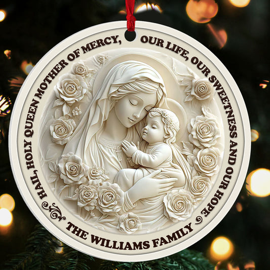 Hail Holy Queen | Personalized 1-Side Acrylic Ornament