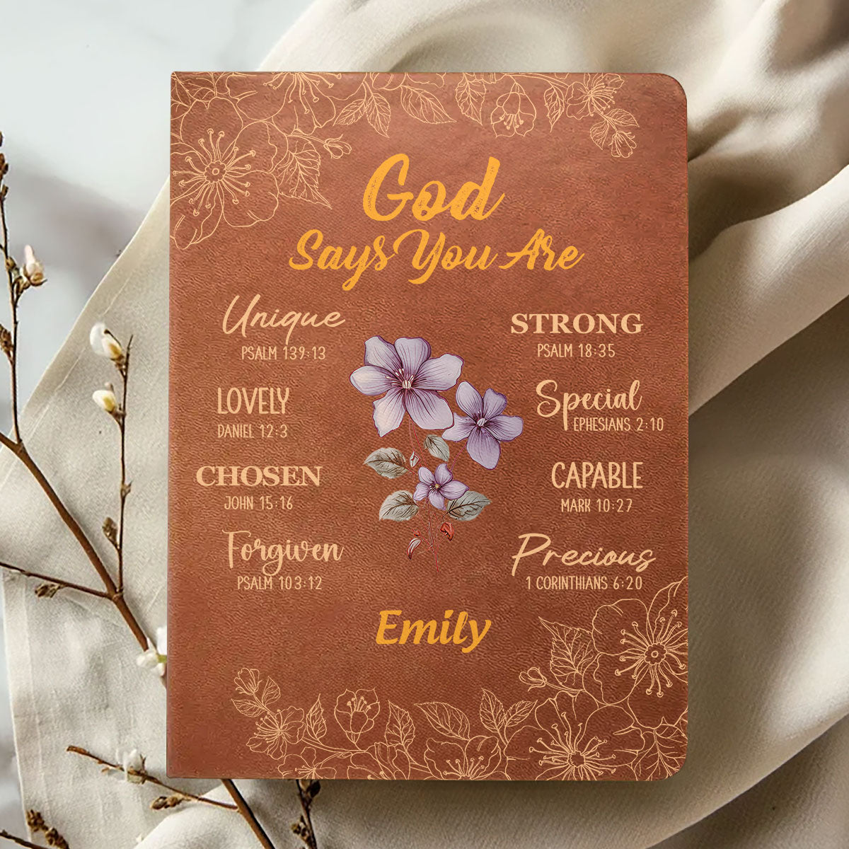 God Says I Am | Personalized Leather Cover Notebook