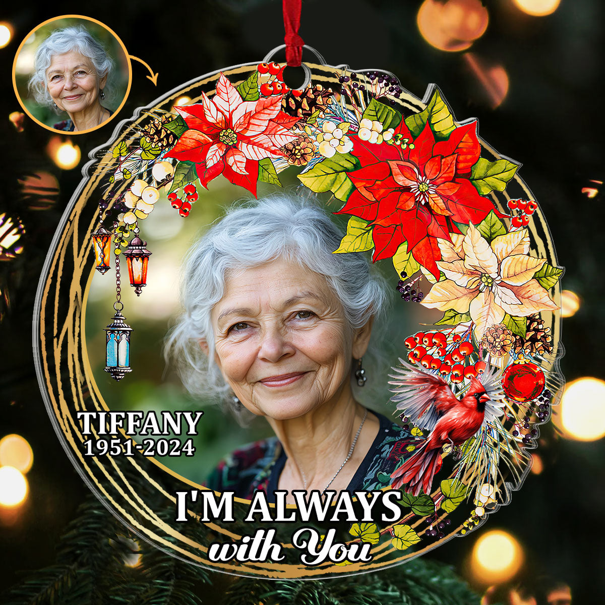 I'm Always With You | Personalized Memorial 1-Side Acrylic Ornament