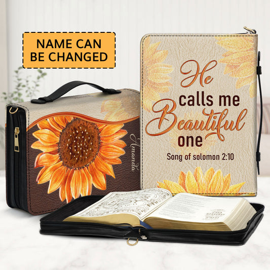 Pretty Personalized Bible Cover - He Calls Me Beautiful One AM231A