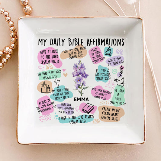 My Daily Bible Affirmations | Personalized Jewelry Dish