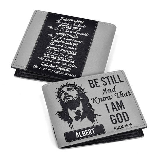 Be Still And Know That I Am | Personalized Folded Wallet For Men