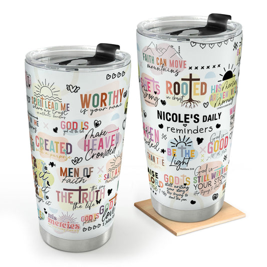 My Daily Reminders | Personalized Stainless Steel Tumbler JSSSTHLPA1554L