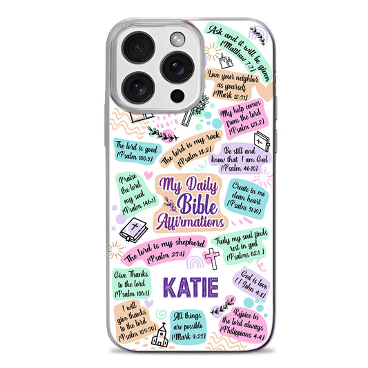 Daily Bible Affirmations | Personalized Clear Silicone Phone Case