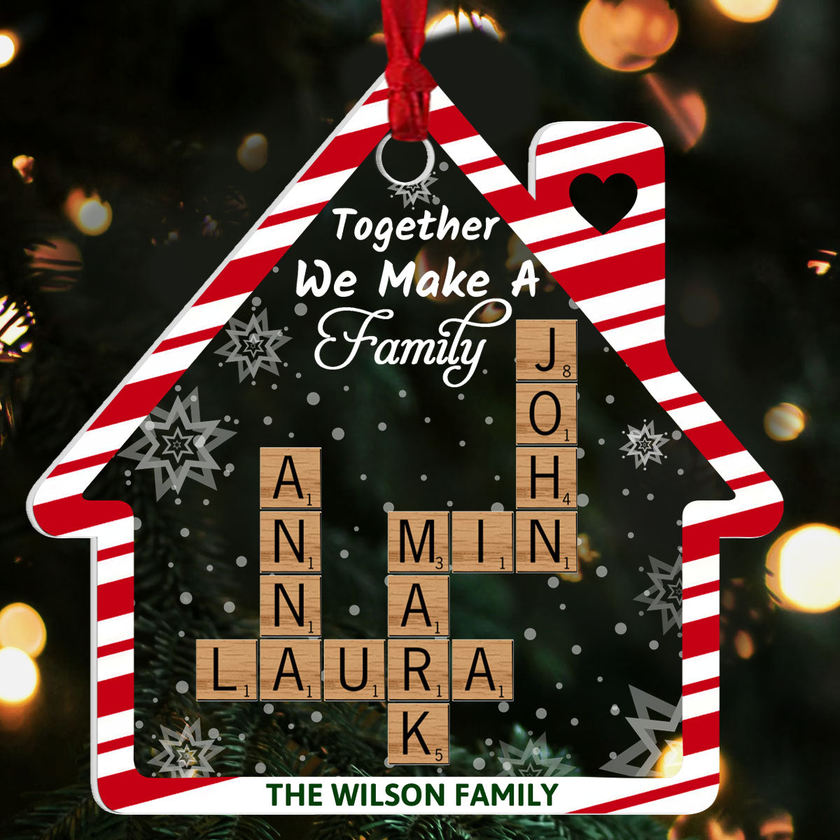 Together We Make A Family | Personalized 1-Side Acrylic Ornament