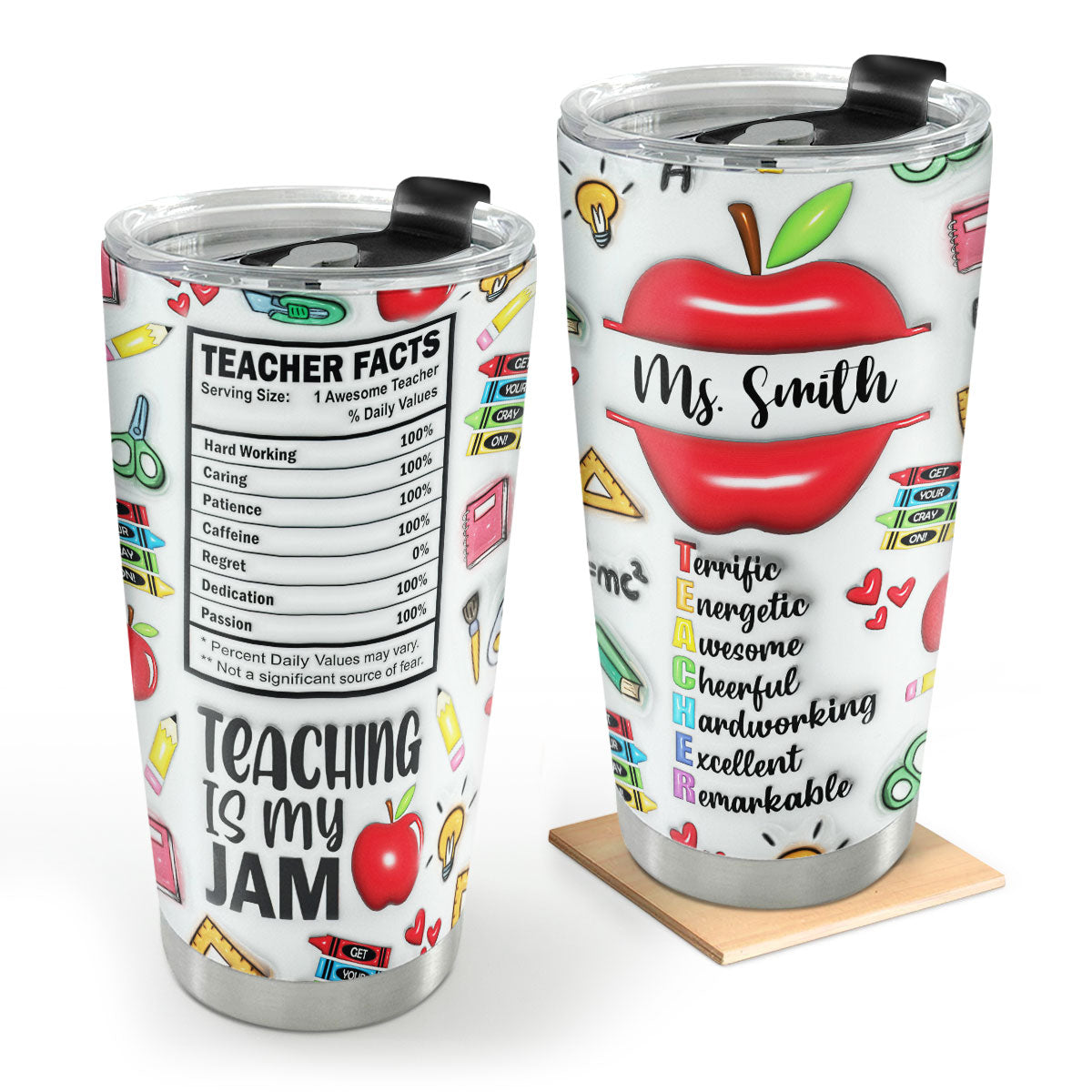 Teaching Is My Jam | Personalized Stainless Steel Tumbler JSSSTN23