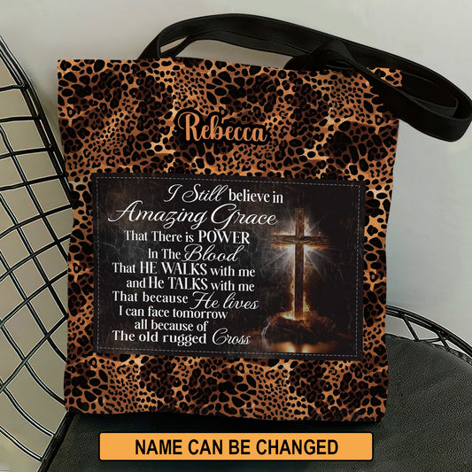 Jesuspirit| Personalized Christian Tote Bag |  I Still Believe In Amazing Grace TBM744