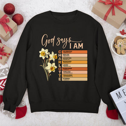 God Says I Am | Personalized Unisex Sweatshirt