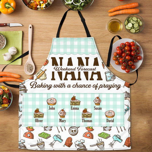 Weekend Forecast By Mom | Personalized Apron With Pocket