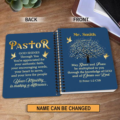 Jesuspirit  | Religious Gift For Christian People | Grace And Peace  | Personalized Spiral Journal SJNAM1003A