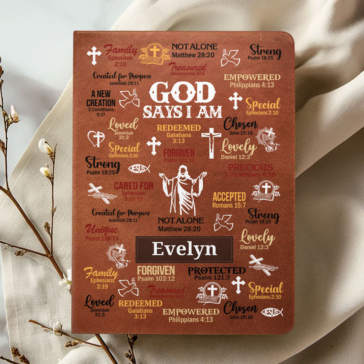 God Says I Am | Personalized Leather Cover Notebook