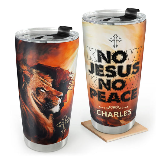 Know Jesus Know Peace | Personalized Stainless Steel Tumbler JSSSTPT1433M