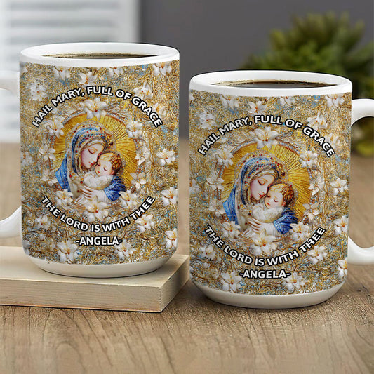 Holy Mary | Personalized White Ceramic Mug