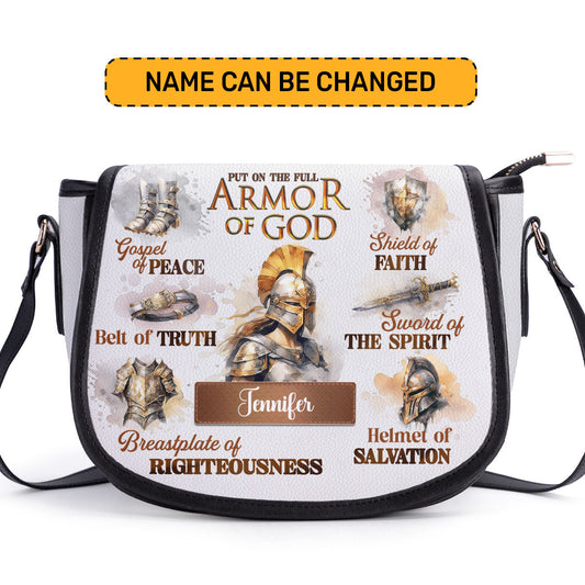 Armor Of God - Personalized Leather Saddle Bag LSBM761