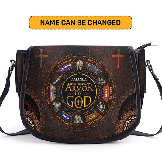 Armor Of God - Personalized Leather Saddle Bag LSBM762