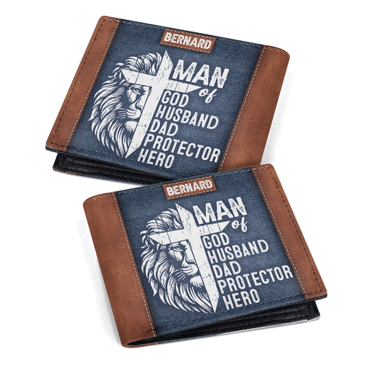 Man Of God | Personalized Folded Wallet For Men JSLFWN37