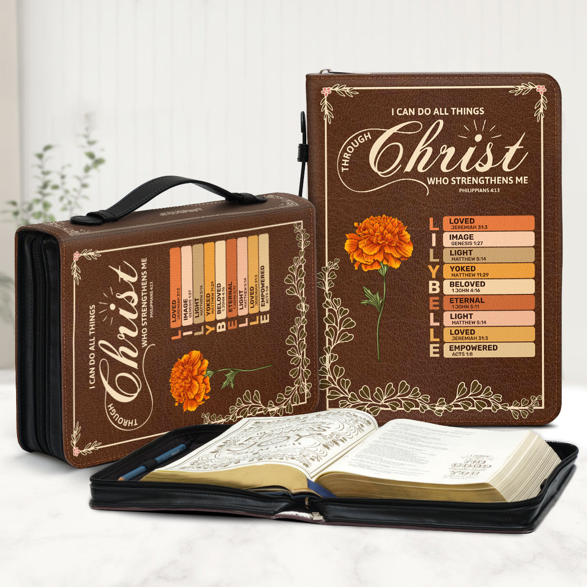 I Can Do All Things Through Christ Who Strengthens Me | Personalized Bible Cover