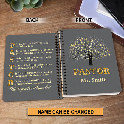 Thank You Pastor | Personalized Spiral Journal