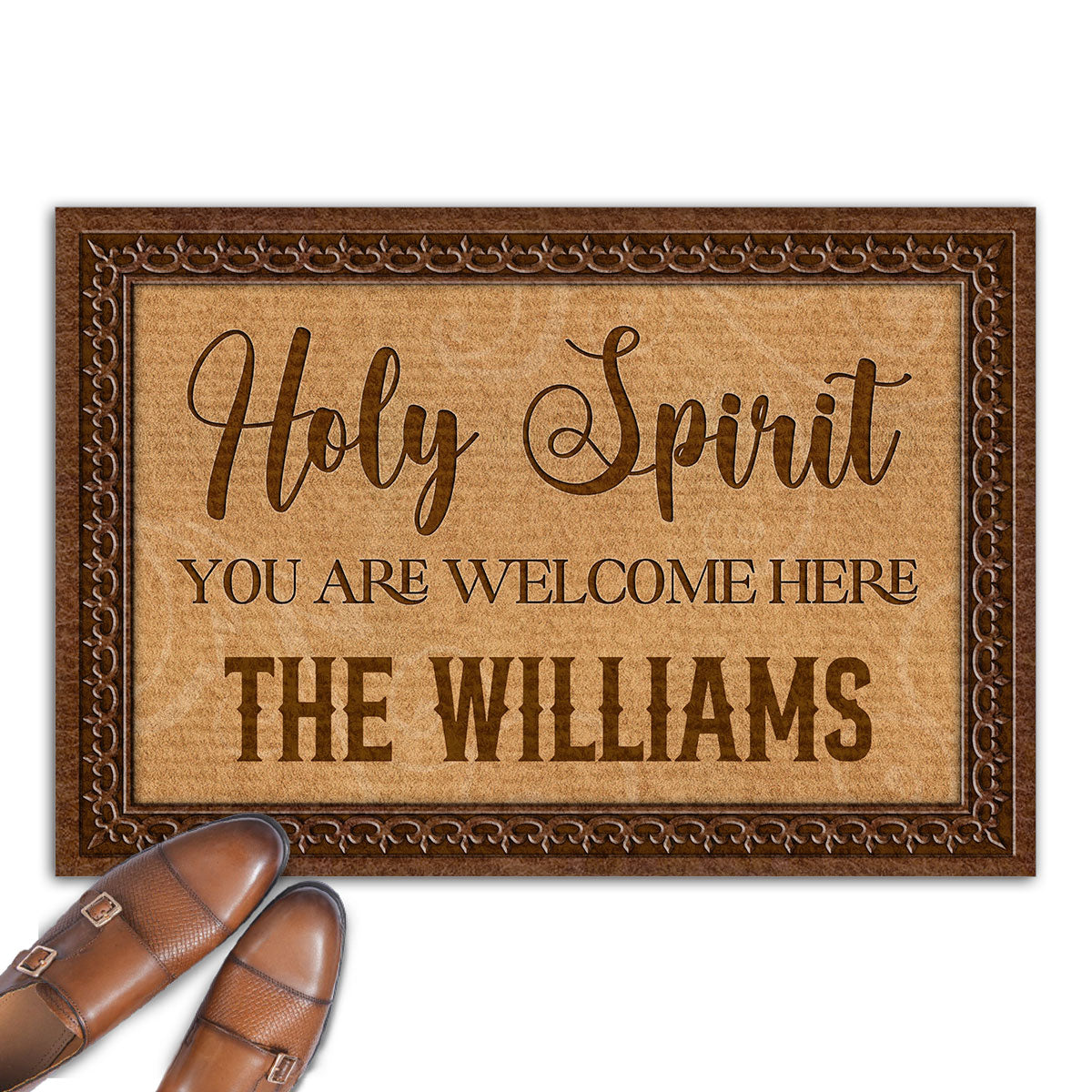 Holy Spirit You Are Welcome Here | Personalized Doormat JSDMPT1594TA