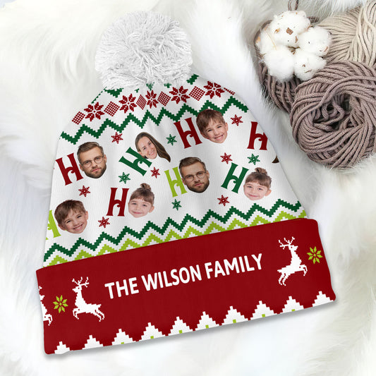 HOHOHO | Personalized Bobble Beanie Hat JSBBHPT2536M