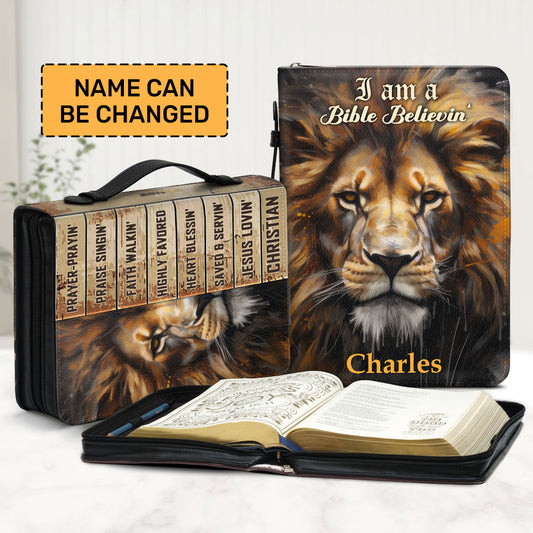 I Am A Bible Believin' Bible | Personalized Bible Cover JSBCHLT1523TA