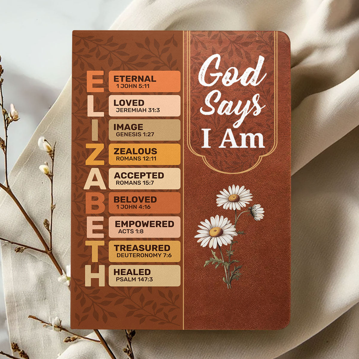 God Says I Am | Personalized Leather Cover Notebook