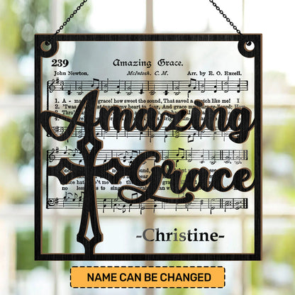 Amazing Grace | Personalized Window Hanging Suncatcher JSWHSCPT1611M