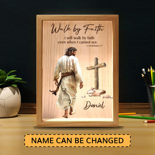 Jesuspirit Personalized Frame Light Box | Walk By Faith | 2 Corinthians 5:7 FLBHN01