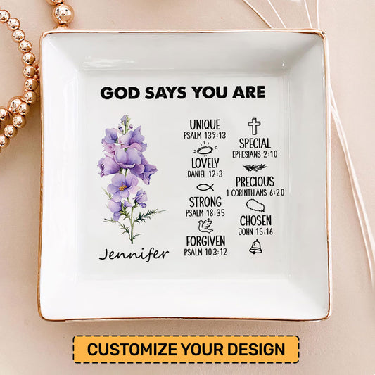 Birth Month | Personalized Jewelry Dish JSJDPT1816M