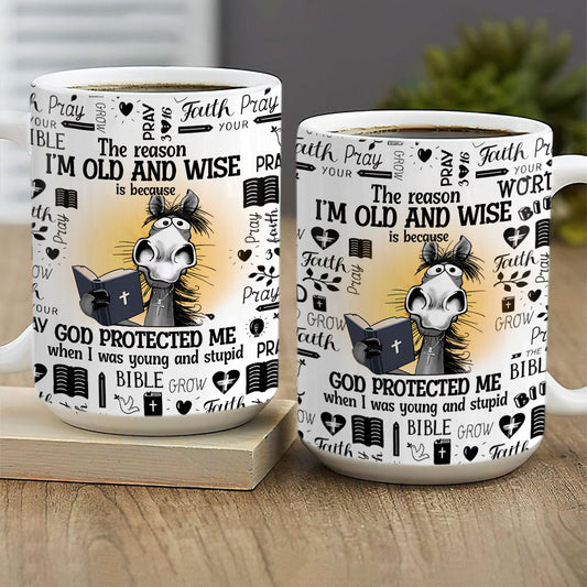 God Protected Me - Awesome White Ceramic Mug CCMNAHN1001A