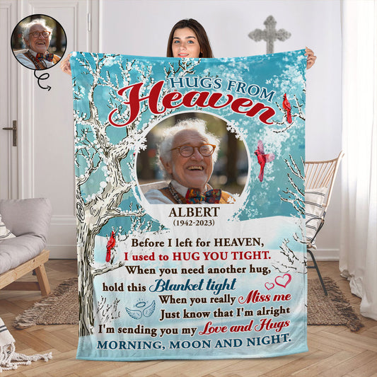 Hug From Heaven | Personalized Fleece Blanket JSFBPT2451M