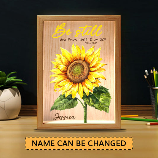 Jesuspirit Personalized Frame Light Box | Be Still FLBHN02