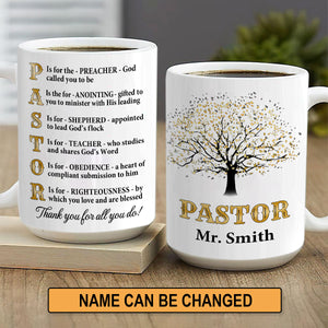 Thank You Pastor  - Awesome White Ceramic Mug CCMNAM1002