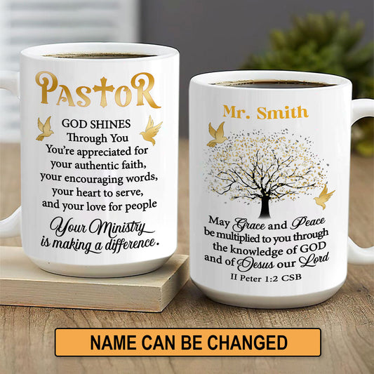 Grace And Peace - Awesome White Ceramic Mug CCMNAM1003