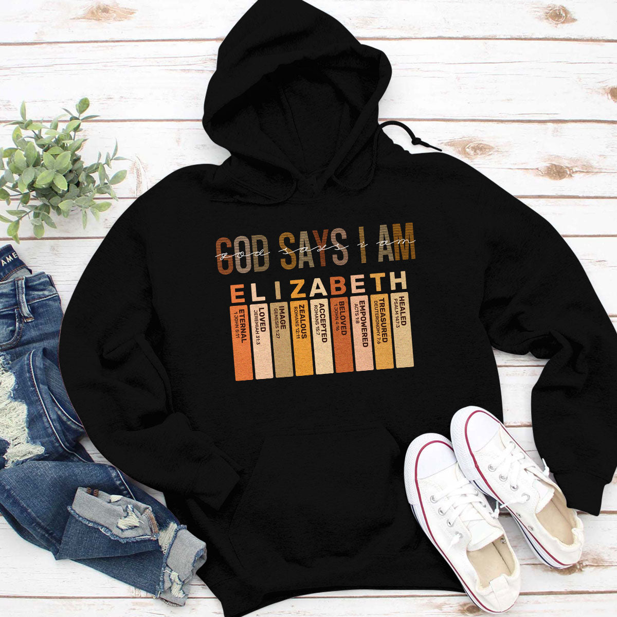 God Says I Am | Personalized Unisex Hoodie