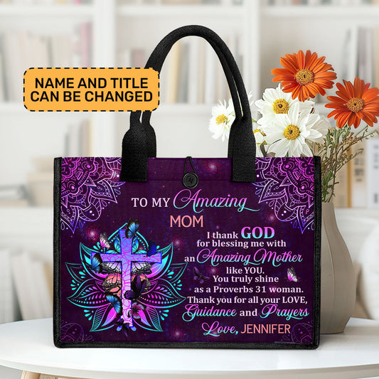 To My Amazing Mom - Personalized New Canvas Tote Bag CTBM02