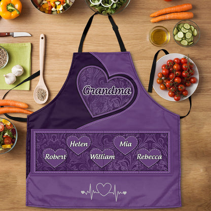 Grandma's Little Sweethearts | Personalized Apron With Pocket