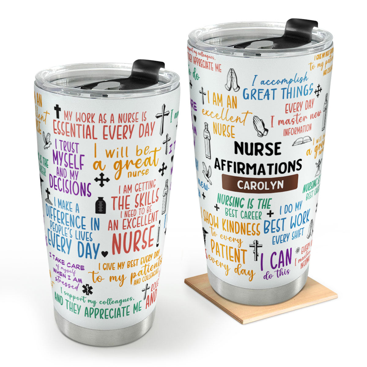 Nurse Affirmations | Personalized Stainless Steel Tumbler JSSSTHLPA1591TA