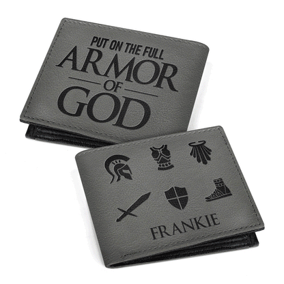 Armor Of God | Personalized Folded Wallet For Men JSLFWH862