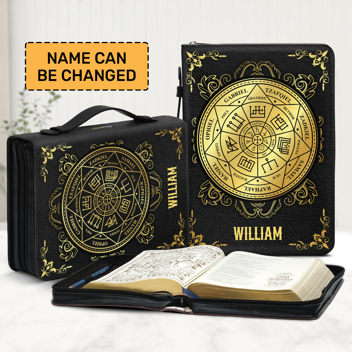 Seal of Seven Archangels | Personalized Bible Cover JSBCPTN1156L