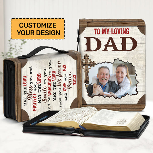 To My Loving Mom/ Dad | Personalized Bible Cover JSBCPTN950L