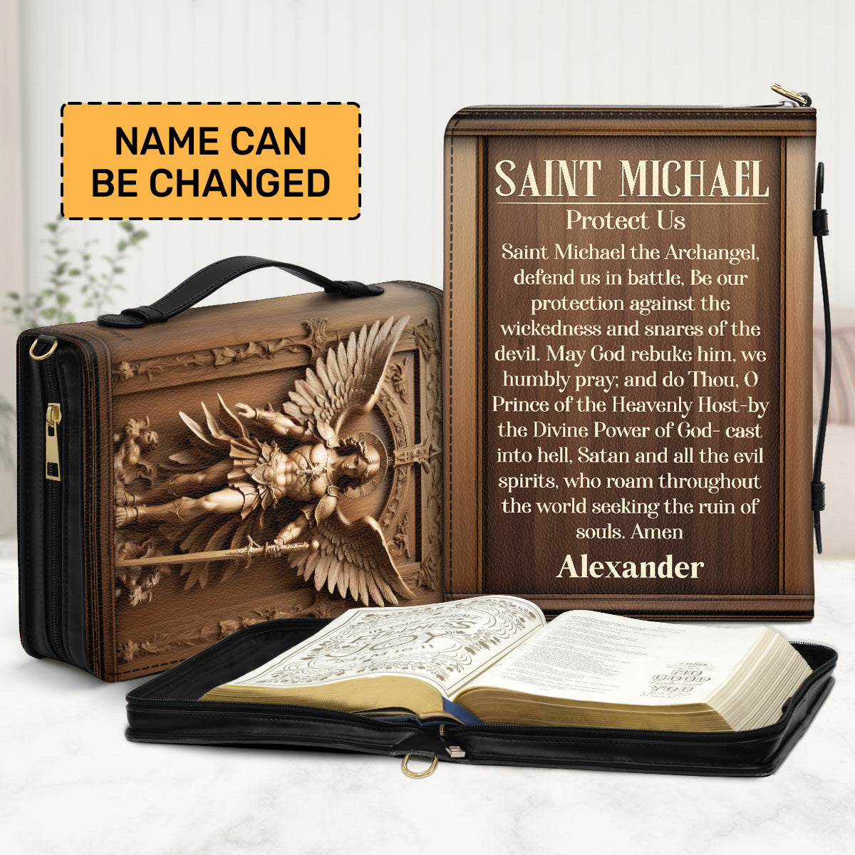 Saint Michael The Archangel | Personalized Bible Cover JSBCPTN1134M