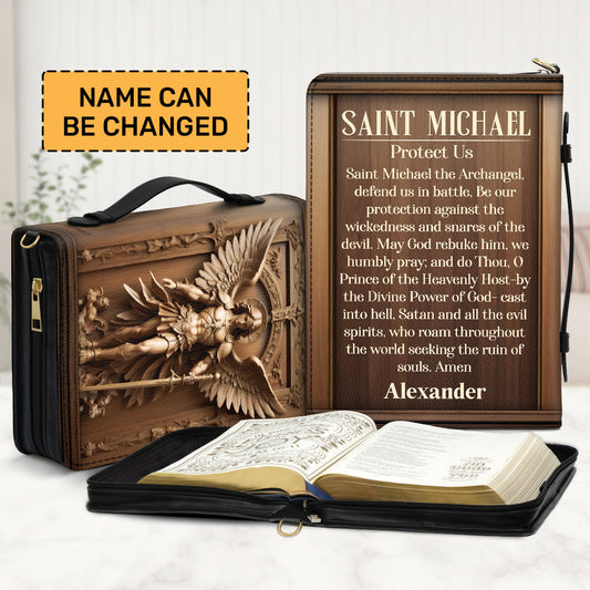 Saint Michael The Archangel | Personalized Bible Cover JSBCPTN1134M