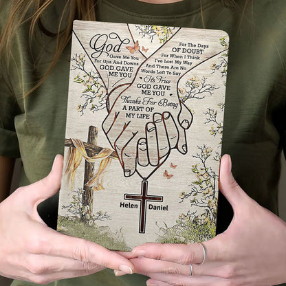 God Gave Me You | Personalized Leather Cover Notebook