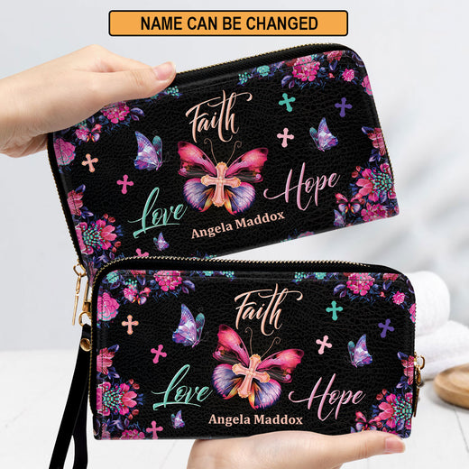 Faith Love Hope | Personalized Clutch Purse CPM233