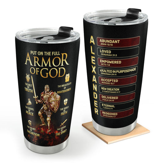 Armor Of God | Personalized Stainless Steel Tumbler