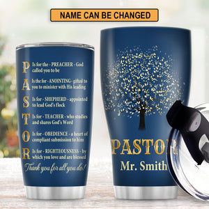 Jesuspirit | Christian Faith Gifts | Stainless Steel Tumbler | Thank You Pastor  SSTNAM1002A