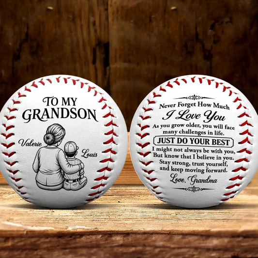 To My Grandson Granddaughter I Love You | Personalized Baseball