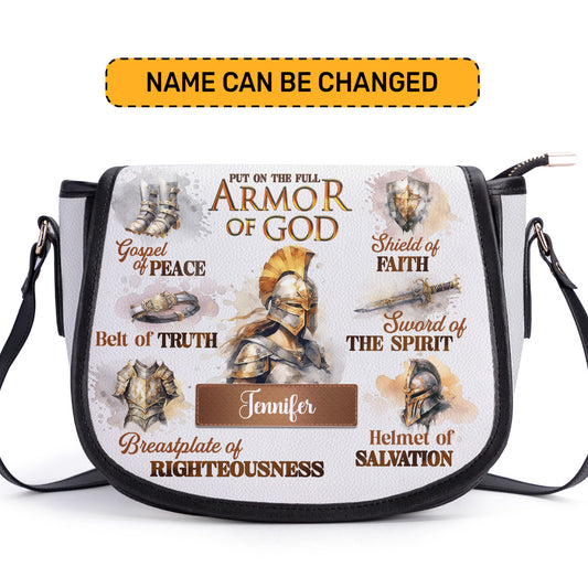 Armor Of God - Personalized Leather Saddle Bag LSBM761